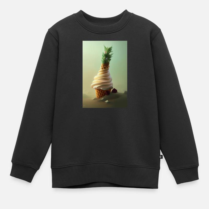 Eiscreme - Kinder Premium Organic Sweatshirt - Schwarz