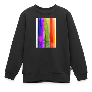Éclaboussures de peinture - Sweat Premium enfant bio - noir - Devant - AI Model Kid Female (0cm)