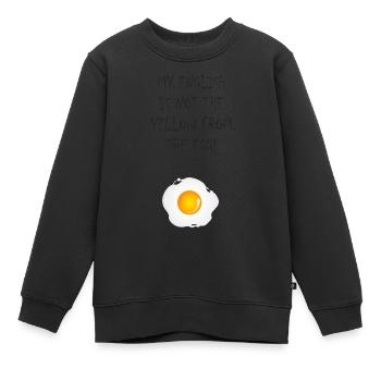 My English is not the yellow from the egg - Kinder Premium Organic Sweatshirt - Schwarz - Vorne - AI Model Kid Female (0cm)