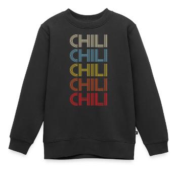 Pepper Retro Spicy Vintage Chili - Kinder Premium Organic Sweatshirt - Schwarz - Vorne - AI Model Kid Female (0cm)