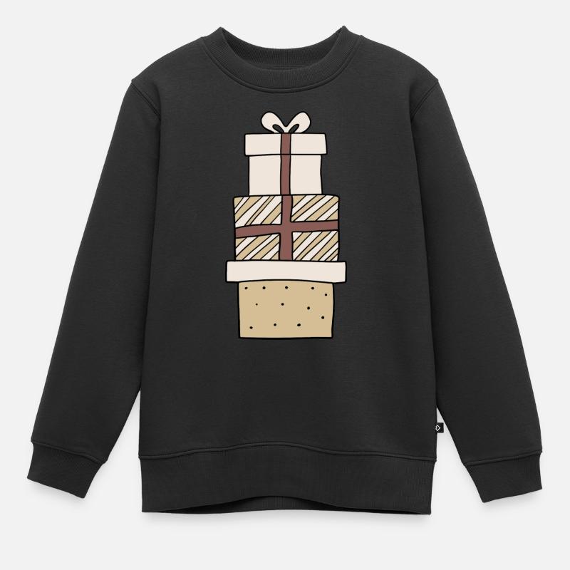 Weihnachtsbox - Kinder Premium Organic Sweatshirt - Schwarz