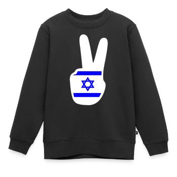 Israel - Kinder Premium Organic Sweatshirt - Schwarz - Vorne - AI Model Kid Female (0cm)