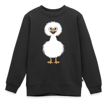 Strauß - Kinder Premium Organic Sweatshirt - Schwarz - Vorne - AI Model Kid Female (0cm)