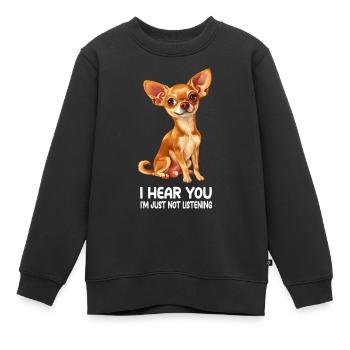 Chihuahua - Kinder Premium Organic Sweatshirt - Schwarz - Vorne - AI Model Kid Female (0cm)