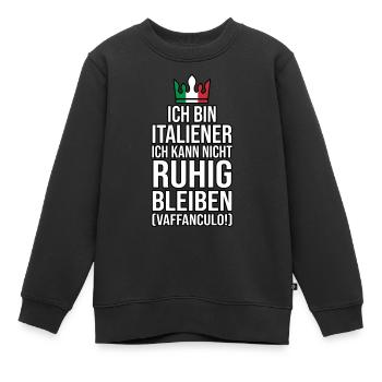 Italien Italiener Vaffanculo - Kinder Premium Organic Sweatshirt - Schwarz - Vorne - AI Model Kid Female (0cm)