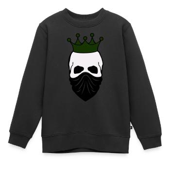 skull bandit king 02 - Kinder Premium Organic Sweatshirt - Schwarz - Vorne - AI Model Kid Female (0cm)