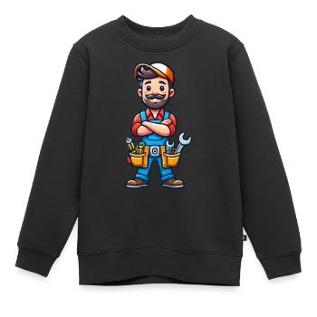 Handwerker - Kinder Premium Organic Sweatshirt - Schwarz - Vorne - AI Model Kid Female (0cm)