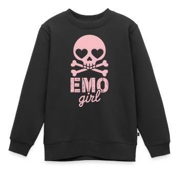 Fille emo ! - Sweat Premium enfant bio - noir - Devant - AI Model Kid Female (0cm)