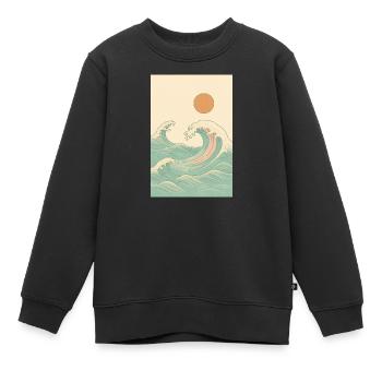 Ein sommerliches Bild am Meer - Kinder Premium Organic Sweatshirt - Schwarz - Vorne - AI Model Kid Female (0cm)