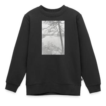 Natur - Kinder Premium Organic Sweatshirt - Schwarz - Vorne - AI Model Kid Female (0cm)