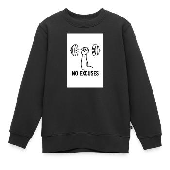Keine Ausrede GYM - Kinder Premium Organic Sweatshirt - Schwarz - Vorne - AI Model Kid Female (0cm)