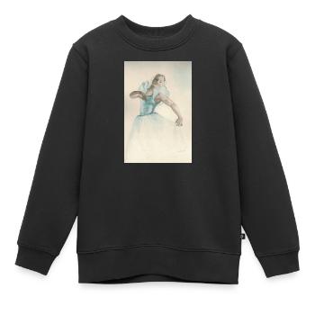 Bleu ballerine délicat - Sweat Premium enfant bio - noir - Devant - AI Model Kid Female (0cm)