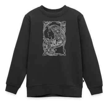Vse Nejlepsi Jugendstil Frau - Kinder Premium Organic Sweatshirt - Schwarz - Vorne - AI Model Kid Female (0cm)