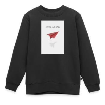 Utilisez votre imagination - Sweat Premium enfant bio - noir - Devant - AI Model Kid Female (0cm)