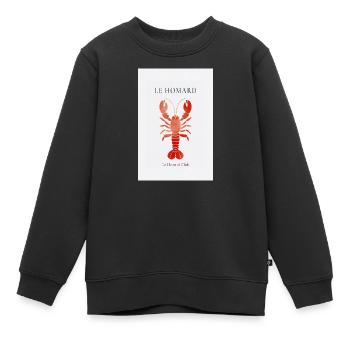 Le Homard Club reduziertes Hummer Design France - Kinder Premium Organic Sweatshirt - Schwarz - Vorne - AI Model Kid Female (0cm)