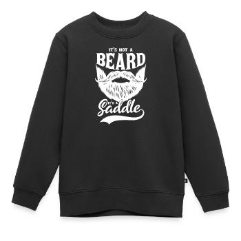 Bart zum Sattel Vintage-Logo - Kinder Premium Organic Sweatshirt - Schwarz - Vorne - AI Model Kid Female (0cm)
