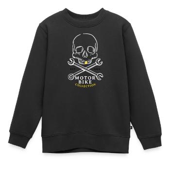 Schädel & Schrauben Motorrad Kollektion - Kinder Premium Organic Sweatshirt - Schwarz - Vorne - AI Model Kid Female (0cm)