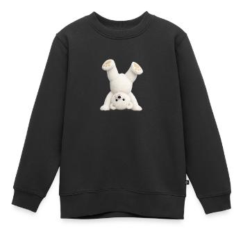 Poirier sur la tête de l’ours en peluche - Sweat Premium enfant bio - noir - Devant - AI Model Kid Female (0cm)