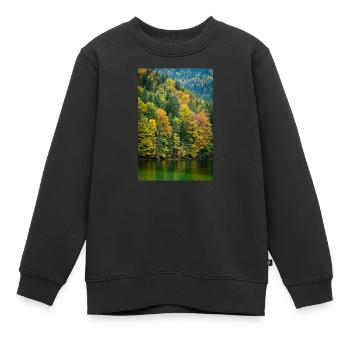 Herbstbäume am Eibsee in Bayern - Kinder Premium Organic Sweatshirt - Schwarz - Vorne - AI Model Kid Female (0cm)