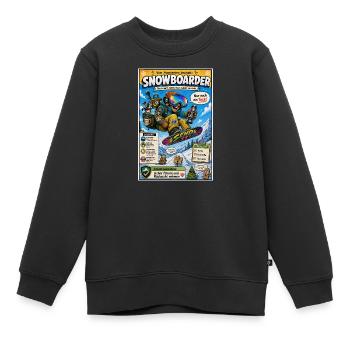Der Snowboarder – nur noch ein Trick - Kinder Premium Organic Sweatshirt - Schwarz - Vorne - AI Model Kid Female (0cm)