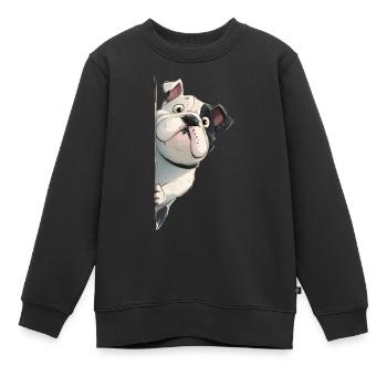 Bourdons anglais qui espionnent Drôle de chiens amateurs de produits dérivés - Sweat Premium enfant bio - noir - Devant - AI Model Kid Female (0cm)