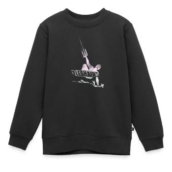 Kitesurfer - Kinder Premium Organic Sweatshirt - Schwarz - Vorne - AI Model Kid Female (0cm)
