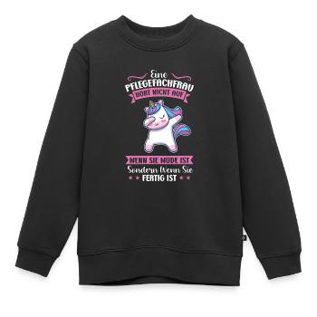 Krankenhaus Pflegefachfrau Pflegerin Geschenk - Kinder Premium Organic Sweatshirt - Schwarz - Vorne - AI Model Kid Female (0cm)