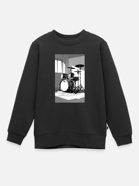 Percussion - Sweat Premium enfant bio - noir