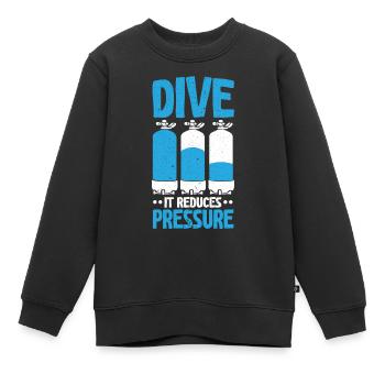 Tauchen Es reduziert den Druck Tauchen Aquatic Scu - Kinder Premium Organic Sweatshirt - Schwarz - Vorne - AI Model Kid Female (0cm)