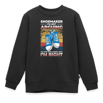Schuhmacher Beruf Humor Schusterin - Kinder Premium Organic Sweatshirt - Schwarz - Vorne - AI Model Kid Female (0cm)