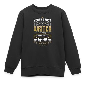 Buch Hobby Poesie - Kinder Premium Organic Sweatshirt - Schwarz - Vorne - AI Model Kid Female (0cm)