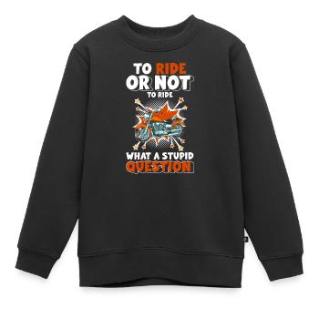 Retro Style Illustration - Kinder Premium Organic Sweatshirt - Schwarz - Vorne - AI Model Kid Female (0cm)