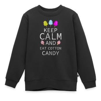 Dessert sucreries - Sweat Premium enfant bio - noir - Devant - AI Model Kid Female (0cm)