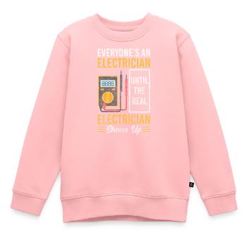 Electricité Electronique Électrique - Sweat Premium enfant bio - rose - Devant - AI Model Kid Female (0cm)