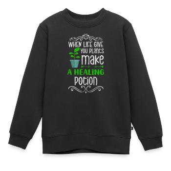 Heiltrank Natur Heilpraktiker Krankheiten - Kinder Premium Organic Sweatshirt - Schwarz - Vorne - AI Model Kid Female (0cm)