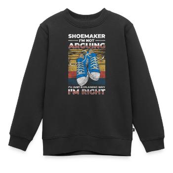 Handwerk Schuh Leder Original - Kinder Premium Organic Sweatshirt - Schwarz - Vorne - AI Model Kid Female (0cm)