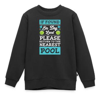 Pool Swimming Pool Bathing Diving - Kids Premium Organic Sweatshirt - black - Front - AI Model Kid Female (0cm)