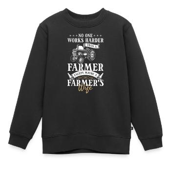 Landwirt Hof Demonstration Helden - Kinder Premium Organic Sweatshirt - Schwarz - Vorne - AI Model Kid Female (0cm)