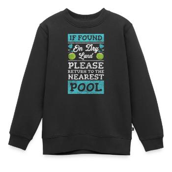Pool Schwimmbad Kraft Sonne - Kinder Premium Organic Sweatshirt - Schwarz - Vorne - AI Model Kid Female (0cm)