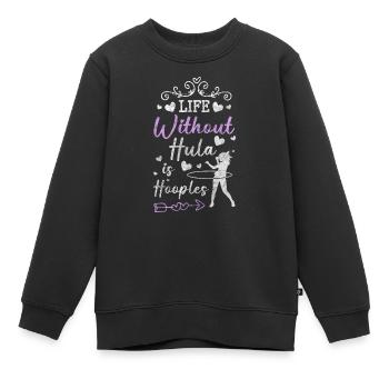 Motivation physique - Sweat Premium enfant bio - noir - Devant - AI Model Kid Female (0cm)