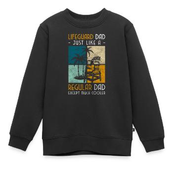 Rettungsschwimmer Meer Wasser Strandkorb - Kinder Premium Organic Sweatshirt - Schwarz - Vorne - AI Model Kid Female (0cm)