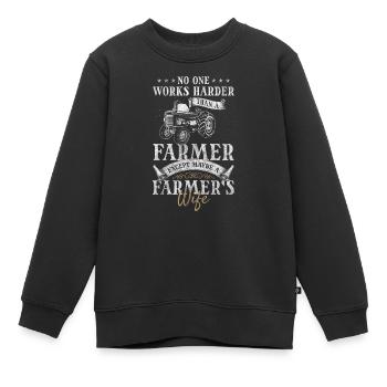 Landwirtschaft Held Hof Demonstrieren - Kinder Premium Organic Sweatshirt - Schwarz - Vorne - AI Model Kid Female (0cm)