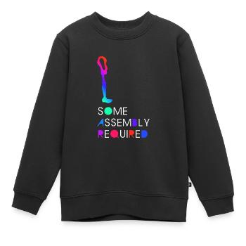 Prosthesis Amputated Disability Gift - Kids Premium Organic Sweatshirt - black - Front - AI Model Kid Female (0cm)