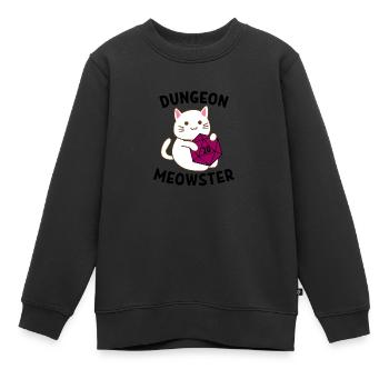 Dungeon meowster jeu de rôle Nerd Geek cadeau - Sweat Premium enfant bio - noir - Devant - AI Model Kid Female (0cm)