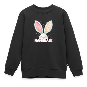 Mama Bunny Mama Nom de l’animal de compagnie - Sweat Premium enfant bio - noir - Devant - AI Model Kid Female (0cm)