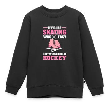 Patinage sur glace Patinage sur glace Patinage sur glace - Sweat Premium enfant bio - noir - Devant - AI Model Kid Female (0cm)
