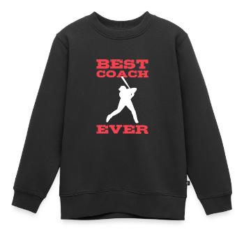 Softball Softball-Spieler Coach - Kinder Premium Organic Sweatshirt - Schwarz - Vorne - AI Model Kid Female (0cm)