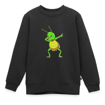 Grashüpfer Heuschrecke - Kinder Premium Organic Sweatshirt - Schwarz - Vorne - AI Model Kid Female (0cm)