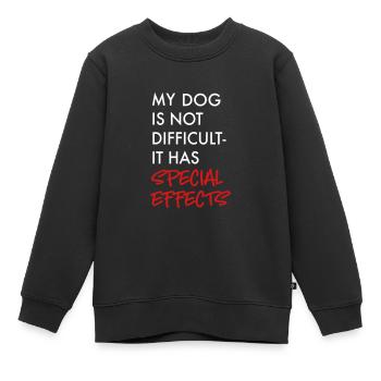Hund - Kinder Premium Organic Sweatshirt - Schwarz - Vorne - AI Model Kid Female (0cm)