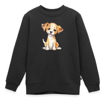 süßer Baby Hund perfekt für Kleinkinder Kleidung - Kinder Premium Organic Sweatshirt - Schwarz - Vorne - AI Model Kid Female (0cm)